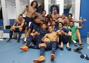 بازیکنان پی اس جی بعد از بازی