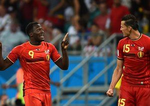 روملو لوکاکو|جشن روملو لوکاکو بعد از زدن گل به ایالات متحده آمریکا.