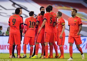 عکس العمل بازیکنان بارسا|سلتاویگو 0 - 1 بارسلونا / لالیگا