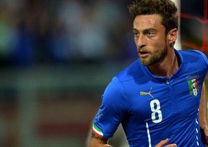 کلودیو ماركيزيو|شادمانی هافبک ایتالیا مارکیزیو بعد از گلزنی برای تیمش.