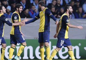 شادی بازیکنان اتلتیکو