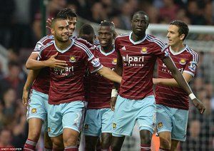 شادی بازیکنان وستهام|وستهام 3-1 لیورپول / لیگ جزیره