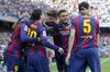 شادی بازیکنان بارسا