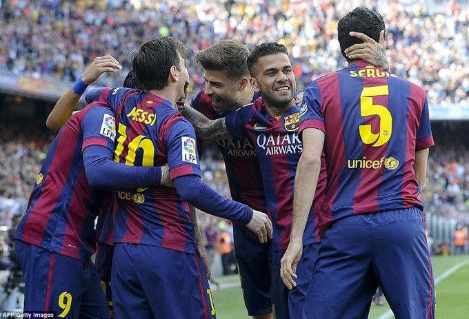 شادی بازیکنان بارسا