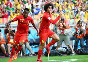 مروان فلااینی|شادمانی فلاینی بعد از باز کردن دروازه الجزایر .