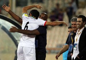 شادی بازیکن ایران|ایران 6 - 0 گوآم / مقدماتی جام جهانی