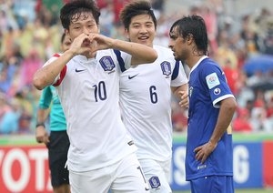 شادی بازیکن کره