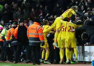 شادی بازیکنان لیورپول