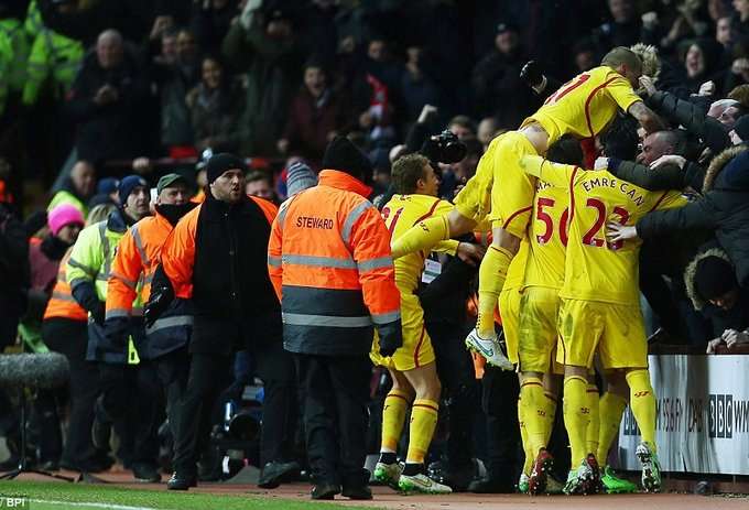 شادی بازیکنان لیورپول