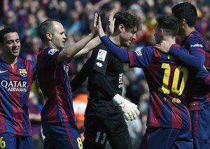 آندرس اینیستا - مسی|بارسلونا 6 - 1 رایو والکانو / لالیگا