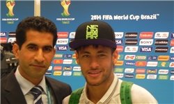 عکس یادگاری نیمار و کمک داور ایرانی در برزیل