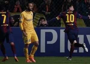 لیونل مسی|آپوئل 0 - 4 بارسلونا / لیگ قهرمانان