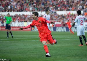 لیونل مسی|سه ویا 2 - 2 بارسلونا / لالیگا