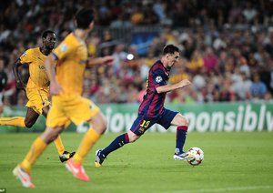 لیونل مسی|بارسلونا 1-0 آپوئل / لیگ قهرمانان