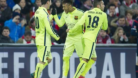 اتلتیک بیلبائو 2 - 5 بارسلونا/هفته بیست ودوم لالیگا/گل های مسابقه