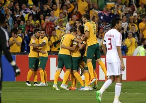 شادی بازیکنان استرالیا