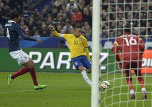 نیمار|فرانسه 1 - 3 برزیل / دیدار دوستانه