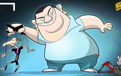 کاریکاتور روز | آینده زلاتان در دستان رایولا