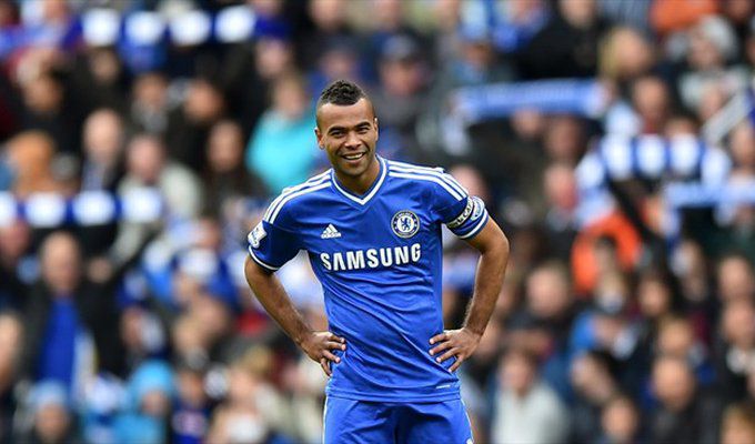 Ashley Cole of Chelsea FC reacts during their.jpg