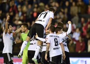 شادی بازیکنان والنسیا