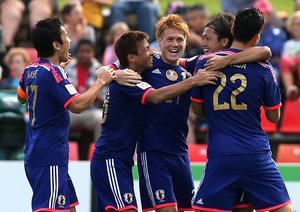 شادی بازیکنان ژاپن|ژاپن 4 - 0 فلسطین / جام ملت های آسیا 2015