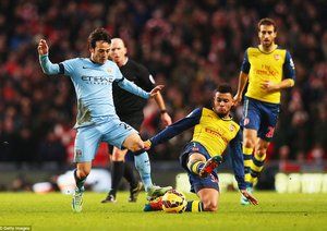 داوید سیلوا|منچستر سیتی 0 - 2 آرسنال / لیگ جزیره