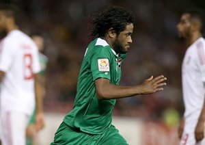 شادی بازیکن عراق|عراق 2 - 3 امارات / جام ملت های آسیا 2015