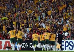 شادی بازیکنان استرالیا