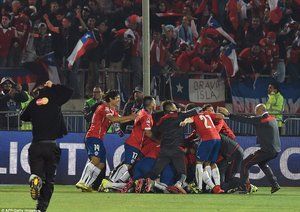 جشن قهرمانی شیلی|شیلی 0 (3) - (1) 0 آرژانتین / فینال کوپا آمریکا