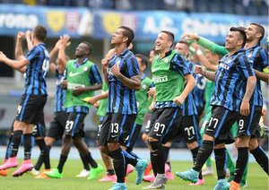 شادی بازیکنان اینتر