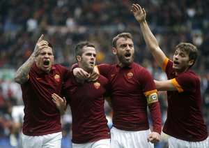 شادی بازیکنان رم