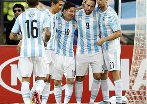 شادی بازیکنان آرژانتین