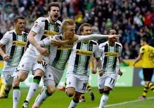 شادی بازیکنان مونشنگلادباخ|مونشن گلادباخ 3 - 1 بوروسيا دورتموند / بوندسلیگا