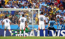 گل اول اروگوئه به کاستاریکا توسط کاوانی از روی نقطه پنالتی