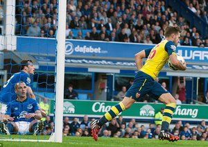 آرون رمزی|اورتون 2-2 آرسنال / لیگ جزیره