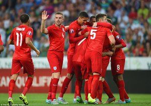 شادی بازیکنان انگلستان