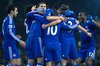 شادی بازیکنان چلسی بعد از گل هازارد