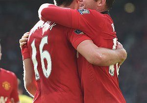 منچستر یونایتد|جشن منچستری ها بعد از گلزنی مقابل نوریچ.