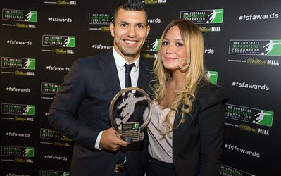 سوژه روز | سرخیو آگوئرو بازیکن سال لیگ برتر از نگاه هواداران فوتبال در کنار نامزدش