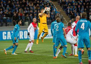 عکس العمل دروازه بان موناکو|زنیت 0 - 0 موناکو/ لیگ قهرمانان