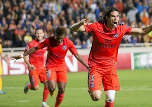 ادینسون کاوانی|آپوئل 0 - 1 پاریس سن ژرمن / لیگ قهرمانان