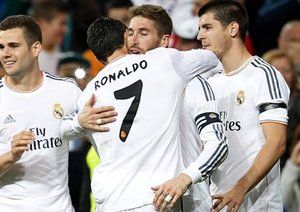 سرخیو راموس - کریستیانو رونالدو|خوشحالی کریس رونالدود از گلزنی راموس