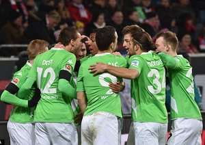 شادی بازیکنان وولفسبورگ