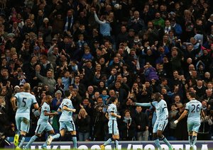 شادی بازیکنان سیتی