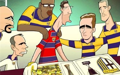 کاریکاتور روز | بوفون، ورون و کرسپو نظاره‌گر سقوط پارما به سری D