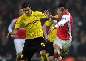 هنريخ مخیتاریان - الکسیس سانچز|آرسنال 2 - 0 بوروسيا دورتموند / لیگ قهرمانان