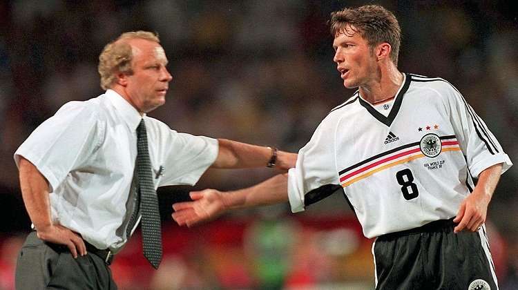 Lothar Matthaus - Berti Vogts (Germany - 1998 FIFA World Cup).jpg