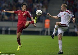 داوید سیلوا|بلاروس 0 - 1 اسپانیا / مقدماتی یورو 2016