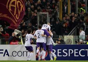 شادی بازیکنان فیورنتینا