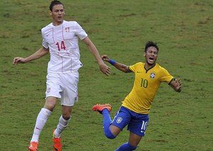 نیمار - ماتیچ|خطای شدید بازیکن صربستان ماتیچ ، روی پای نیمار برزیلی